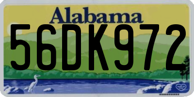 AL license plate 56DK972