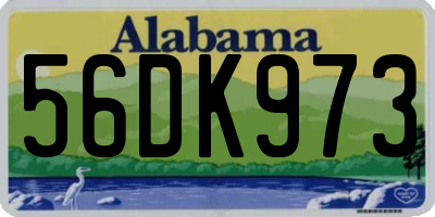 AL license plate 56DK973