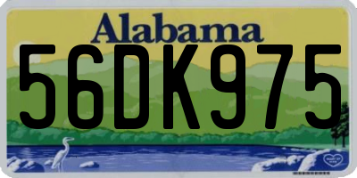 AL license plate 56DK975