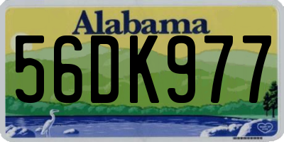 AL license plate 56DK977