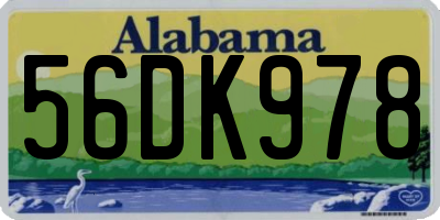 AL license plate 56DK978
