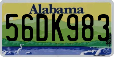 AL license plate 56DK983