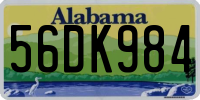 AL license plate 56DK984