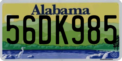 AL license plate 56DK985