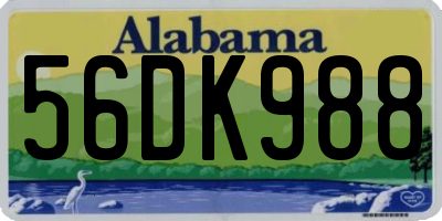 AL license plate 56DK988