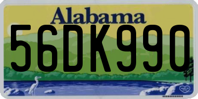 AL license plate 56DK990