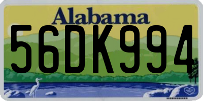 AL license plate 56DK994