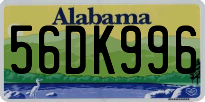 AL license plate 56DK996