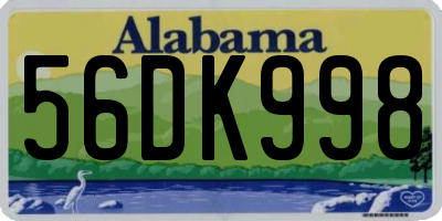 AL license plate 56DK998