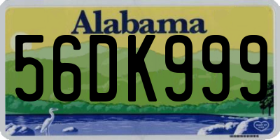 AL license plate 56DK999