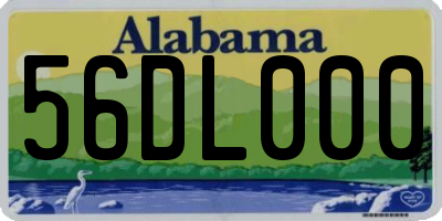 AL license plate 56DL000