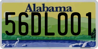AL license plate 56DL001