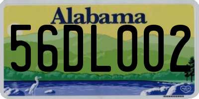AL license plate 56DL002