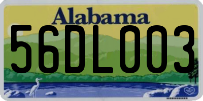 AL license plate 56DL003