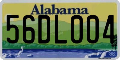 AL license plate 56DL004