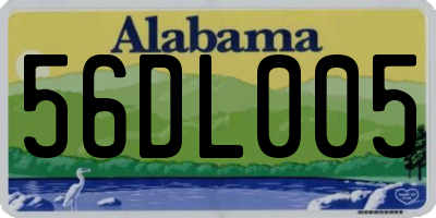 AL license plate 56DL005