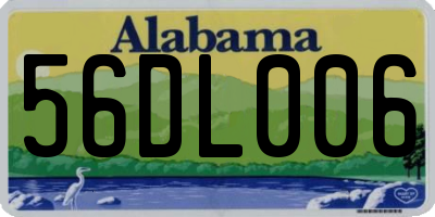 AL license plate 56DL006