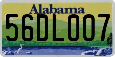 AL license plate 56DL007