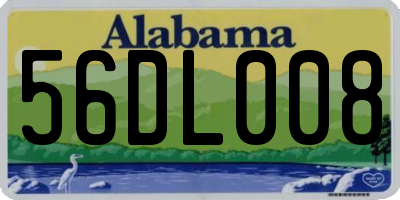 AL license plate 56DL008