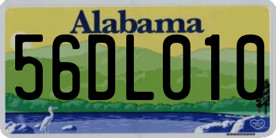 AL license plate 56DL010