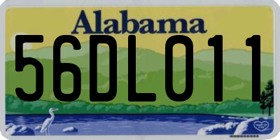 AL license plate 56DL011