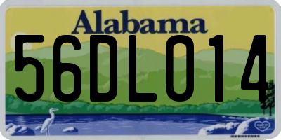 AL license plate 56DL014