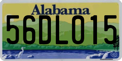 AL license plate 56DL015