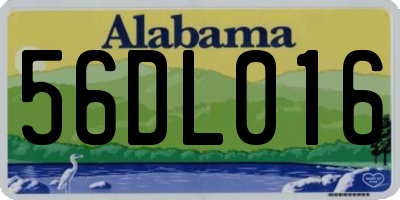 AL license plate 56DL016