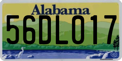 AL license plate 56DL017