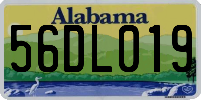 AL license plate 56DL019