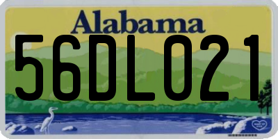 AL license plate 56DL021