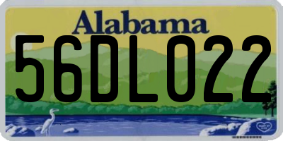 AL license plate 56DL022