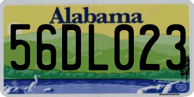 AL license plate 56DL023
