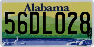 AL license plate 56DL028