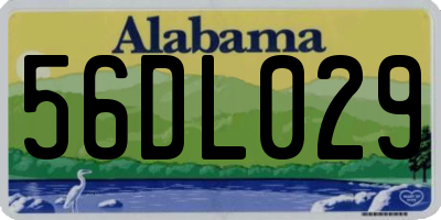 AL license plate 56DL029