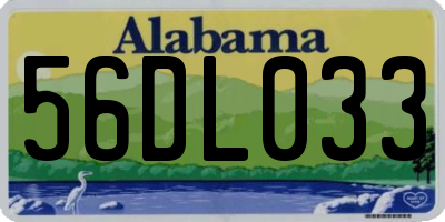 AL license plate 56DL033