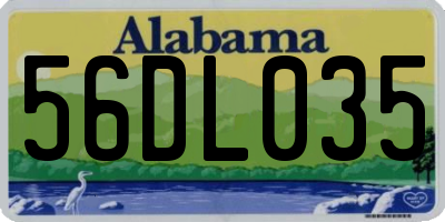 AL license plate 56DL035