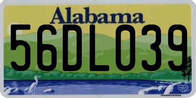 AL license plate 56DL039