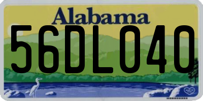 AL license plate 56DL040