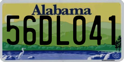 AL license plate 56DL041