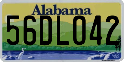 AL license plate 56DL042
