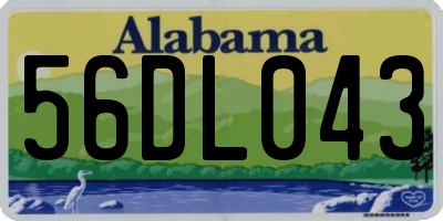 AL license plate 56DL043