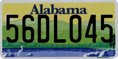 AL license plate 56DL045