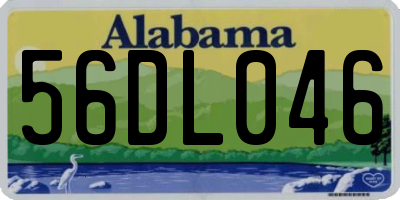 AL license plate 56DL046