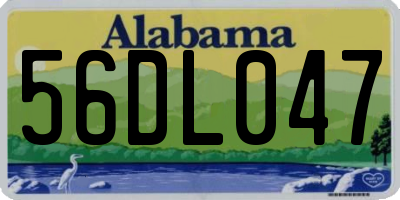 AL license plate 56DL047