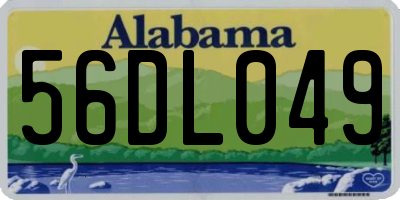 AL license plate 56DL049