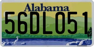 AL license plate 56DL051