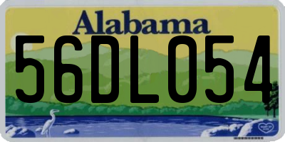 AL license plate 56DL054