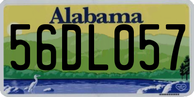 AL license plate 56DL057