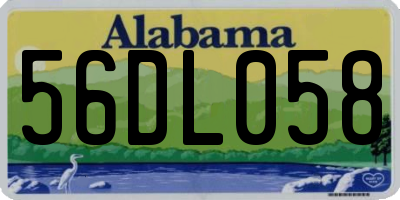 AL license plate 56DL058